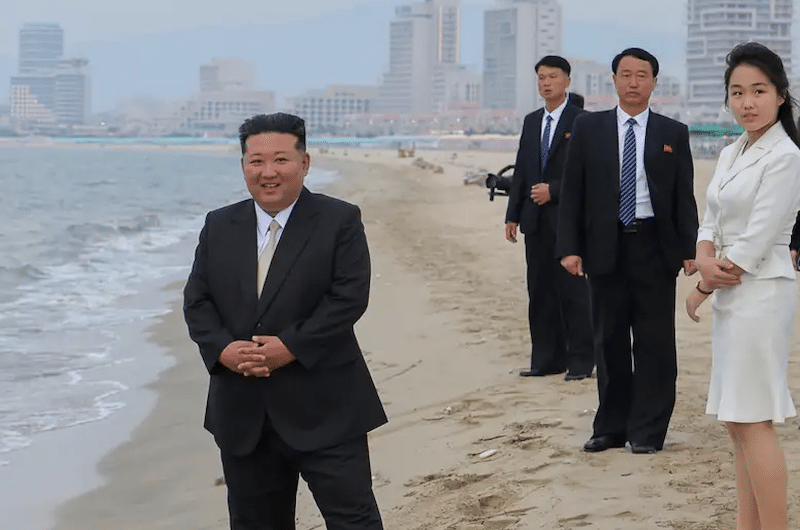 Kim Jong-Un (left) hyped.
